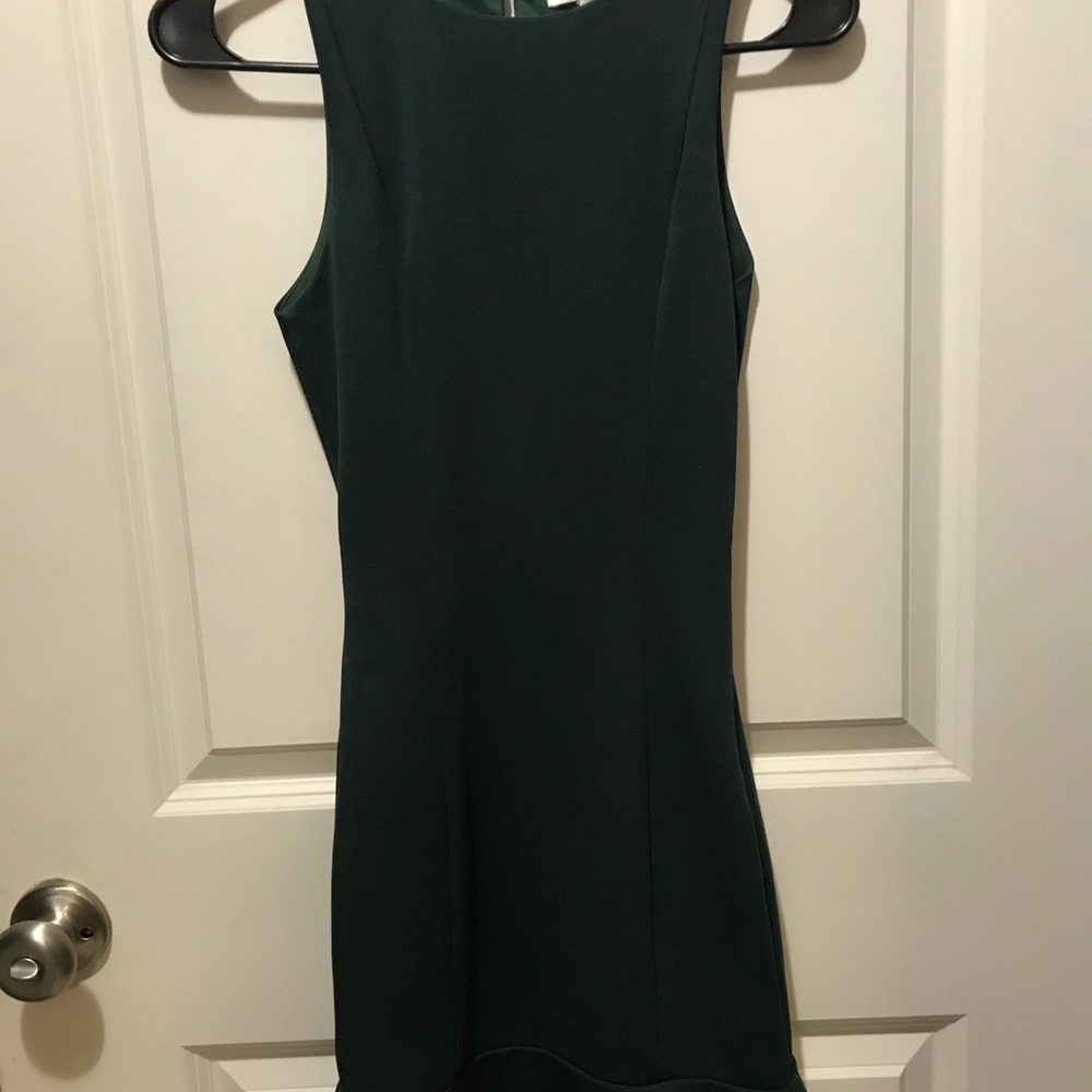 Dark green dress open back